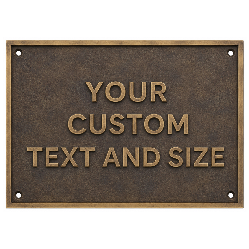 Personalised Cast Brass Memorial Plaque – Hand Written Message