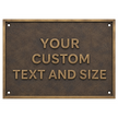 Personalised Cast Brass Memorial Plaque – Hand Written Message