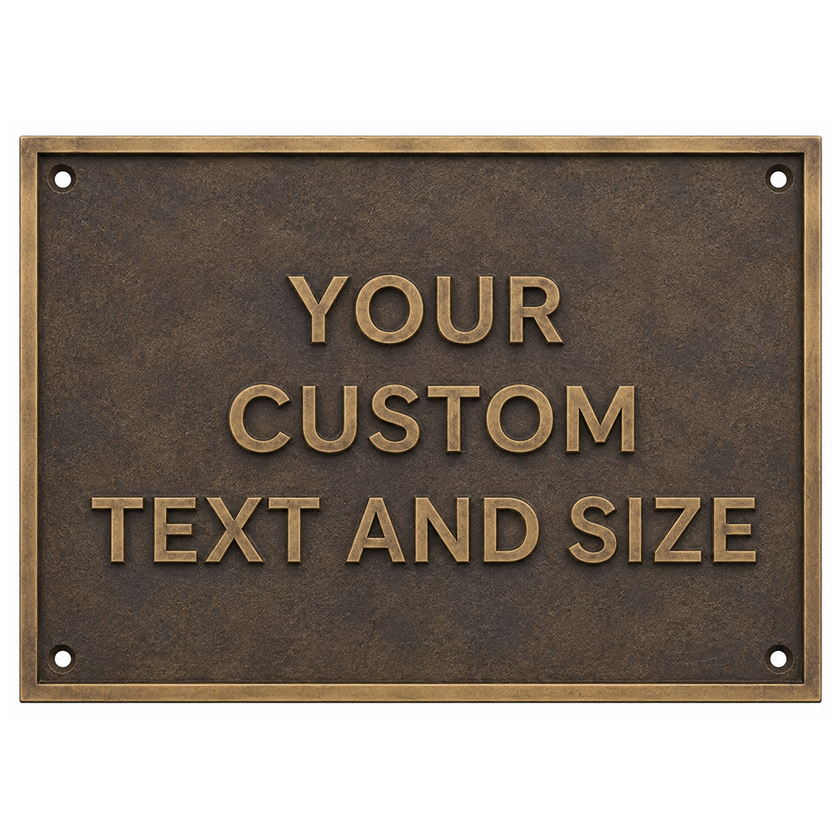 Personalised Cast Brass Memorial Plaque – Hand Written Message