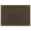 Personalised Cast Brass Memorial Plaque – Hand Written Message