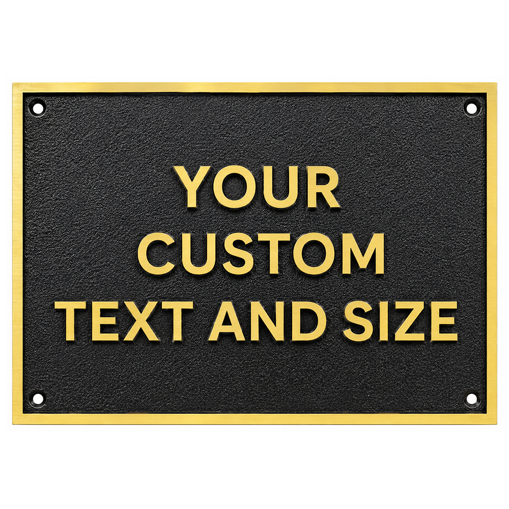 Personalised Cast Brass Memorial Plaque – Hand Written Message