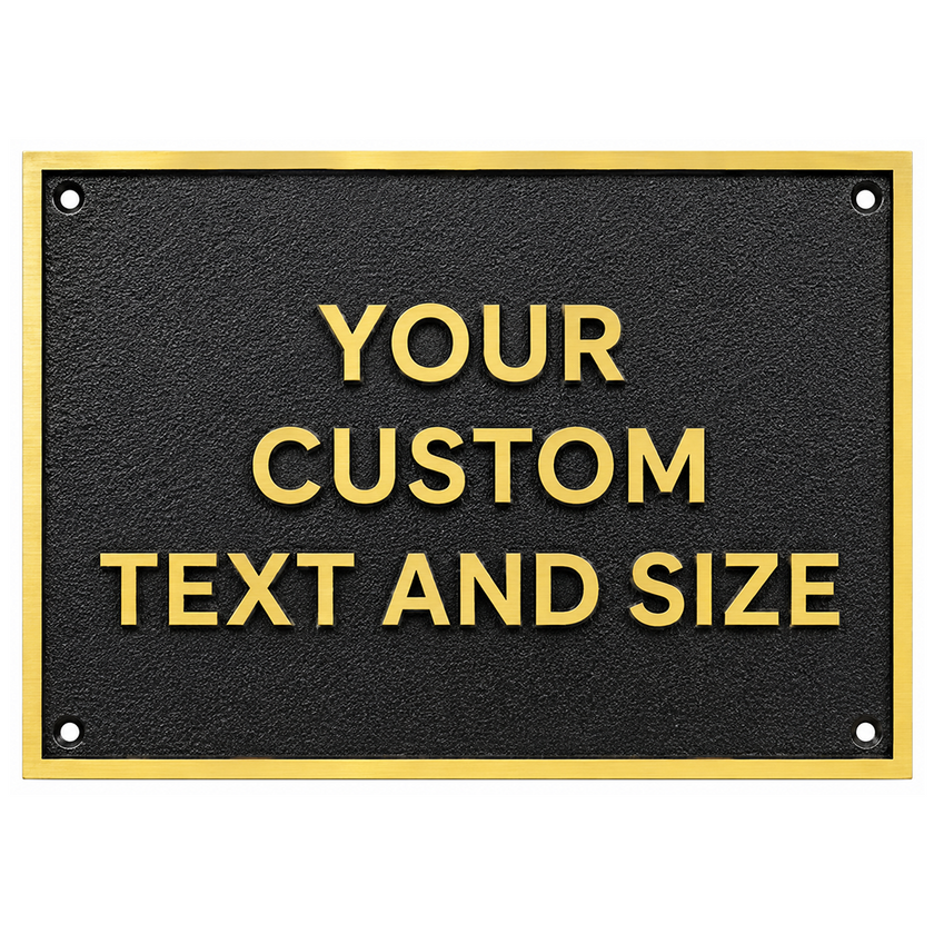 Personalised Cast Brass Memorial Plaque – Hand Written Message