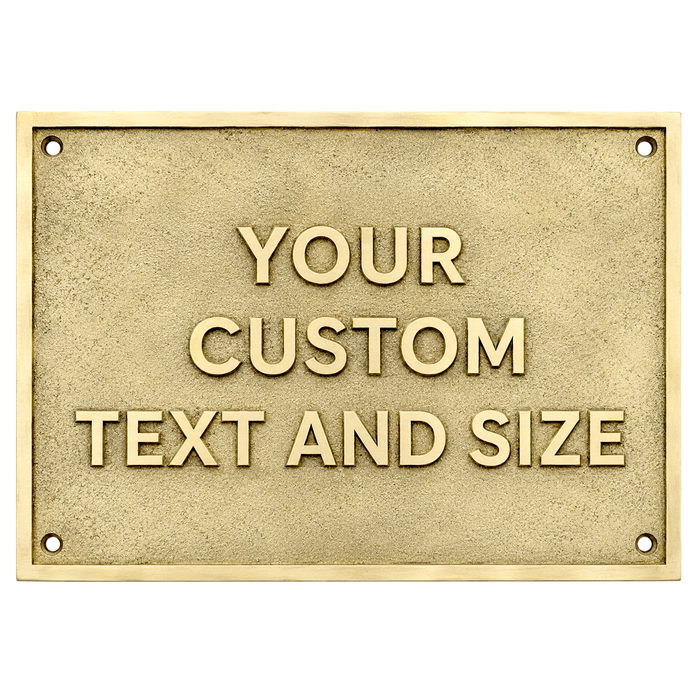 Personalised Cast Brass Memorial Plaque – Hand Written Message