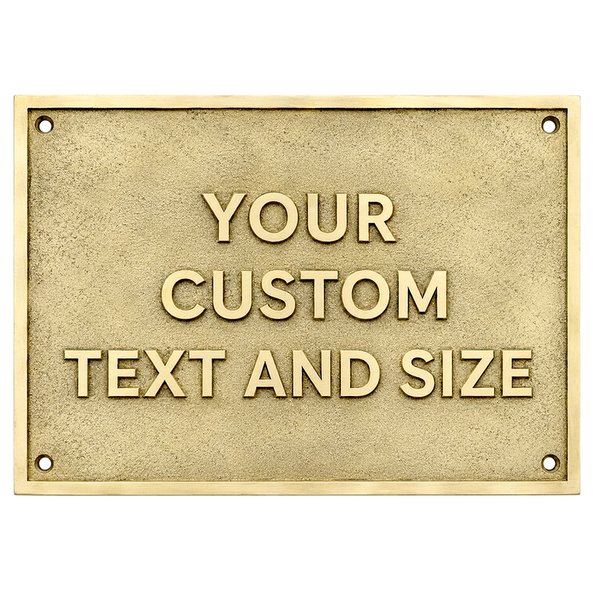 Personalised Cast Brass Memorial Plaque – Hand Written Message