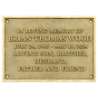 Personalised Cast Brass Memorial Plaque – Classic