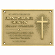 Personalised Cast Brass Memorial Plaque – Cross