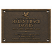 Personalised Cast Brass Memorial Plaque – Dove