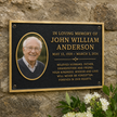 Personalised Cast Brass Memorial Plaque – Photo