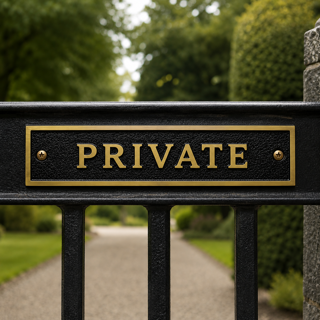 Personalised Cast Brass Door Sign Plaque – Heritage Design