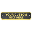 Personalised Cast Brass Door Sign Plaque – Imperial Design