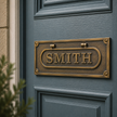 Personalised Cast Brass Letter Plate