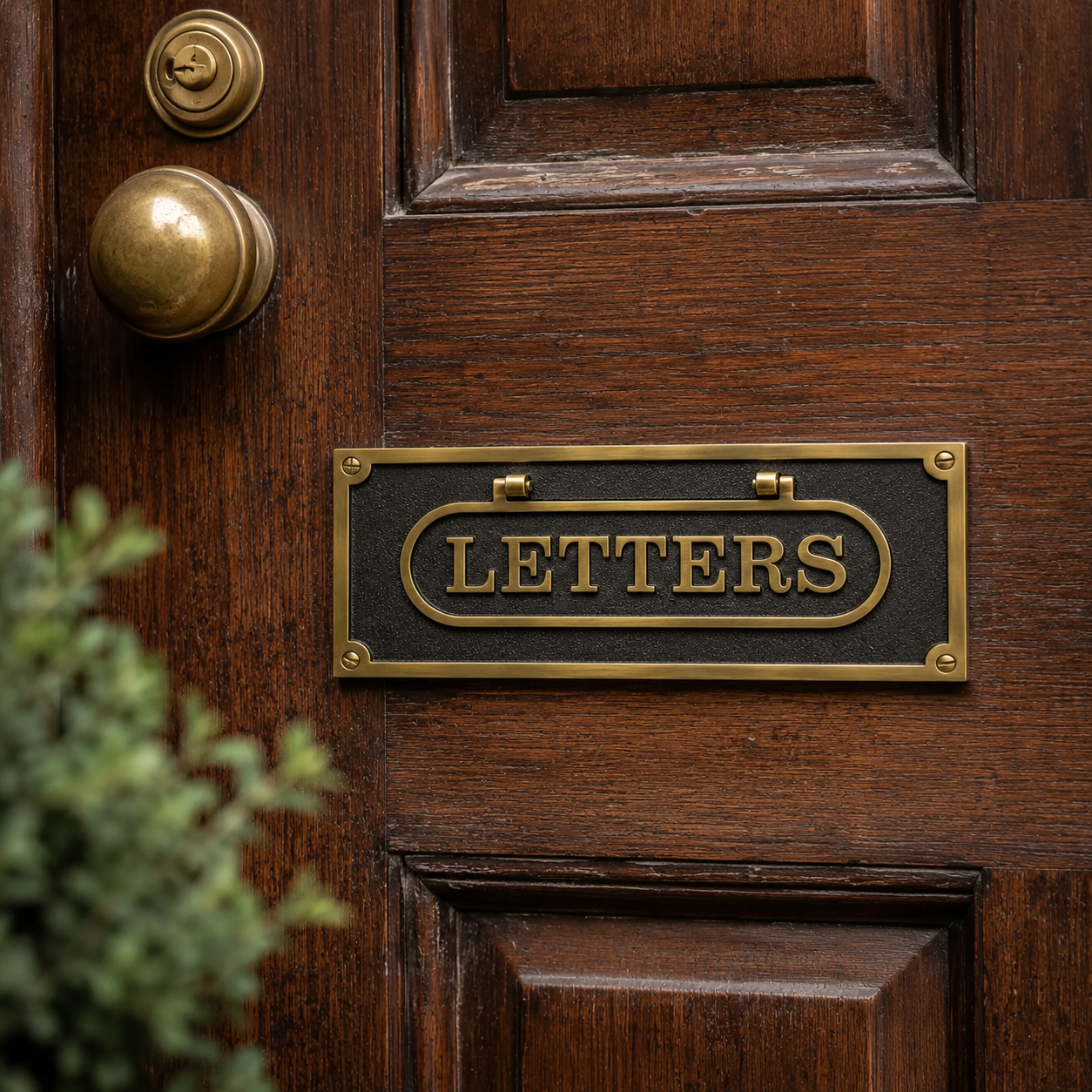 Personalised Cast Brass Letter Plate