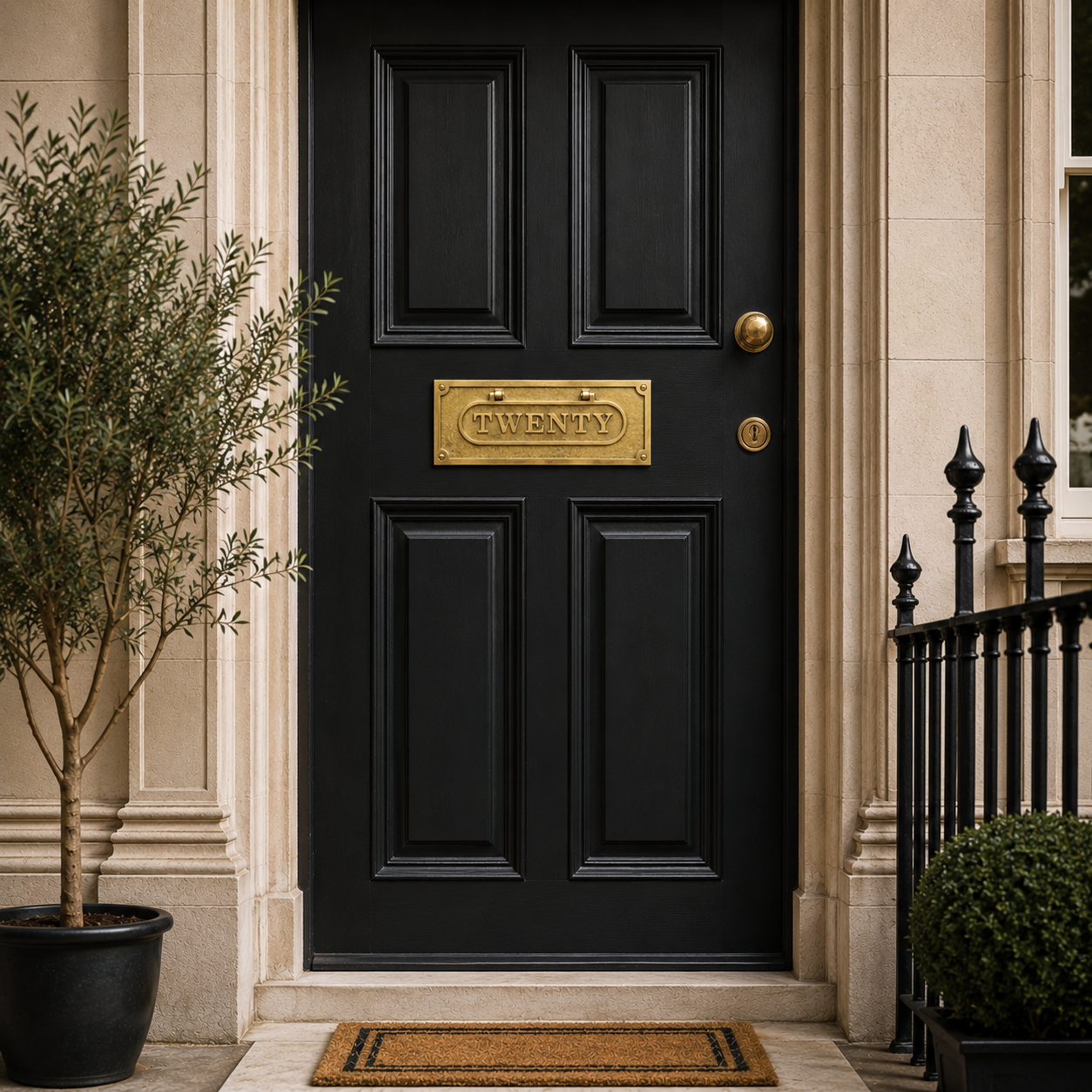 Personalised Cast Brass Letter Plate