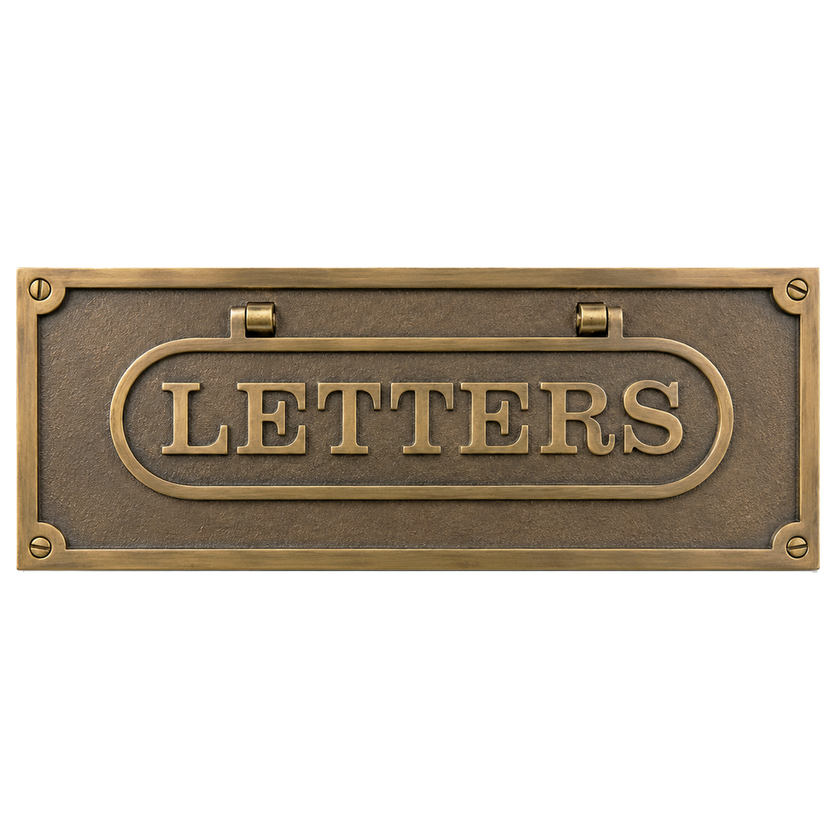 Personalised Cast Brass Letter Plate