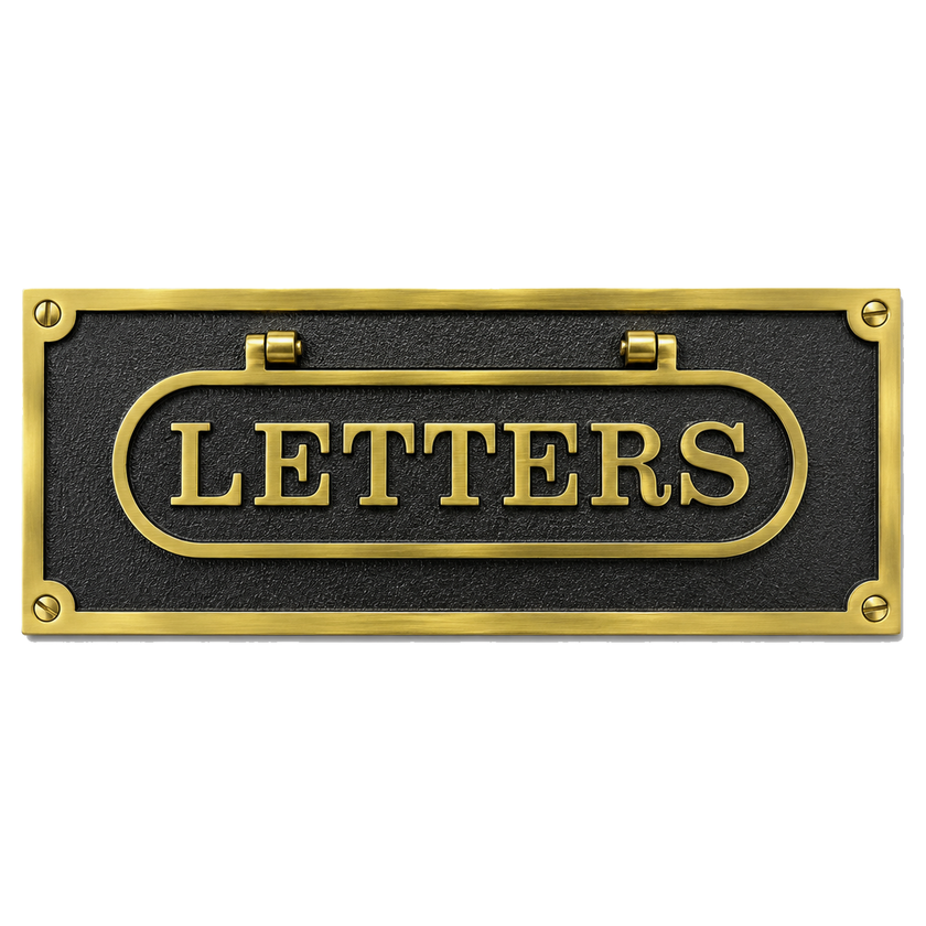 Personalised Cast Brass Letter Plate
