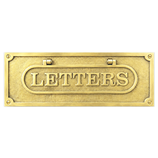 Personalised Cast Brass Letter Plate