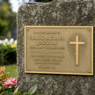 Personalised Cast Brass Memorial Plaque – Cross