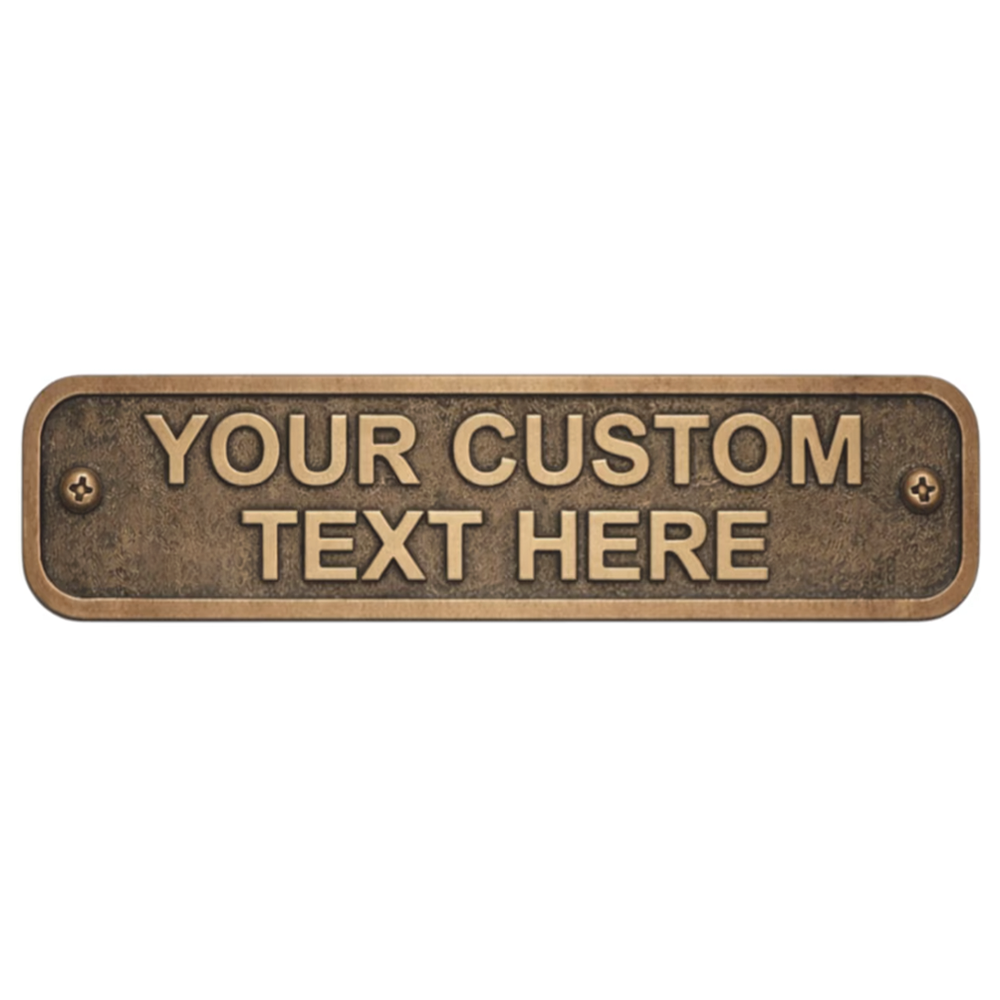 Personalised Cast Brass Door Sign Plaque – Oxford Design