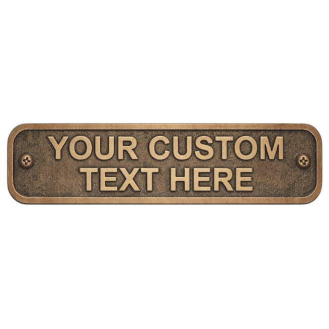 Personalised Cast Brass Door Sign Plaque – Oxford Design