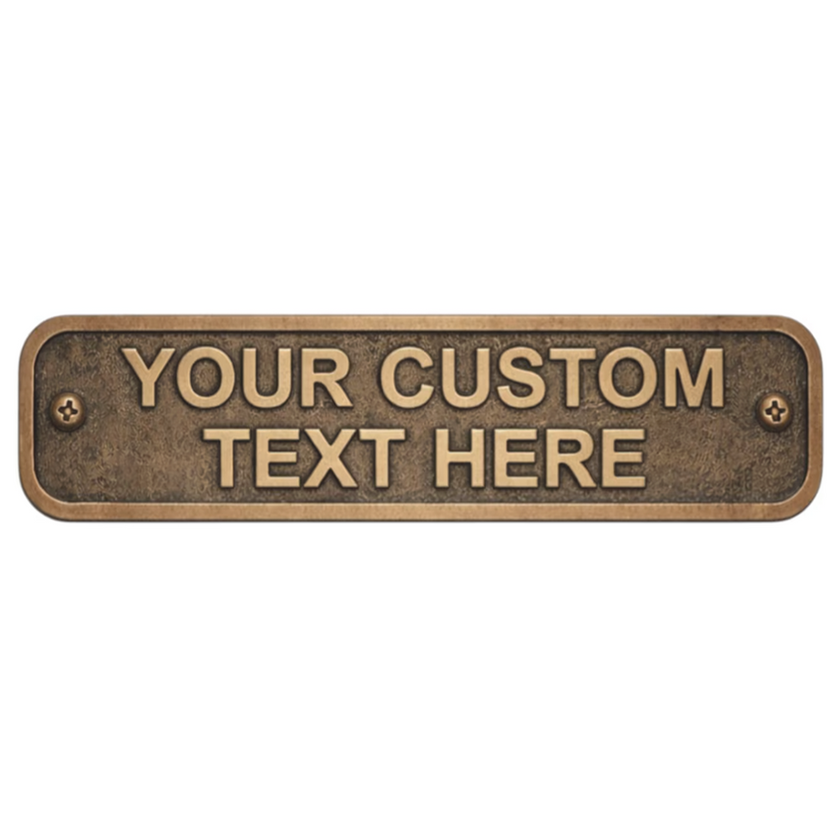 Personalised Cast Brass Door Sign Plaque – Oxford Design