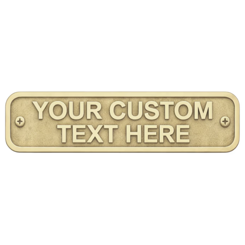 Personalised Cast Brass Door Sign Plaque – Oxford Design