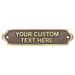 Personalised Cast Brass Door Sign Plaque – Royal Design