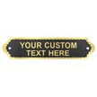 Personalised Cast Brass Door Sign Plaque – Royal Design