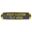 Personalised Cast Brass Door Sign Plaque – Signature Design