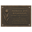Personalised Cast Brass Memorial Plaque – Tulip