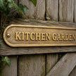 Personalised Cast Brass Door Sign Plaque – Victoria Design